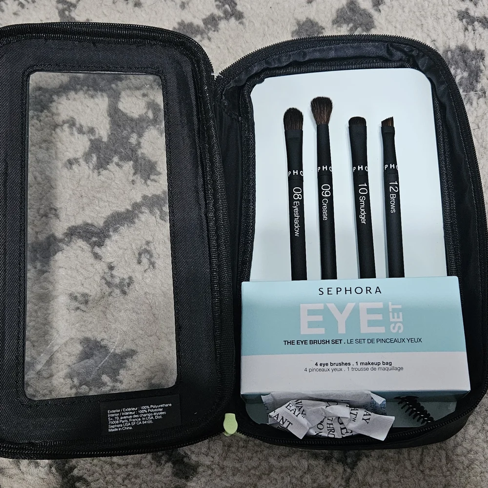 Sephora Eye Brush Set with‎ Black Case